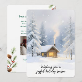 Personlig julkort med vintageflat design
