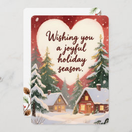 Personlig julkort med vintageflat design