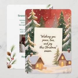 Personlig julkort med vintageflat design