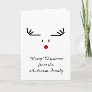 Personlig julkort - Rudolph Red Nose Kort