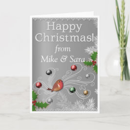 Personlig Julkort Silver Helgkort