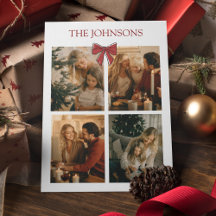 Personlig julkortskollage med familjefoton