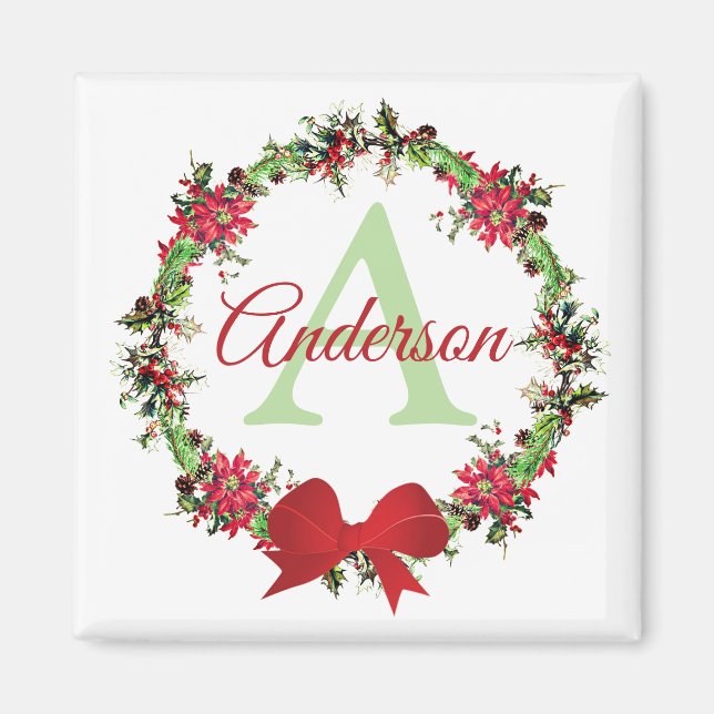 Personlig Julkrans Magnet (Framsidan)