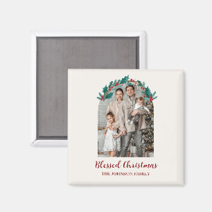 Personlig julkransfoto & namnmagnet magnet
