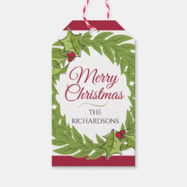 Personlig julkranspresenttagg presentetikett