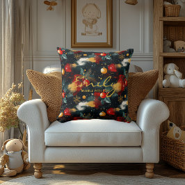 Personlig julkudde med namn och citat kudde