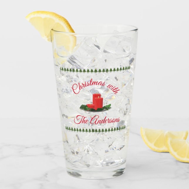 Personlig Julljus Glaskopp (Framsida Ice)