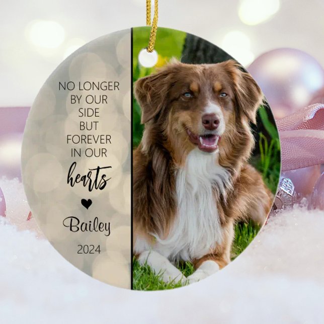 Personlig julminneshögtid för hund julgransprydnad keramik (Skapare uppladdad)