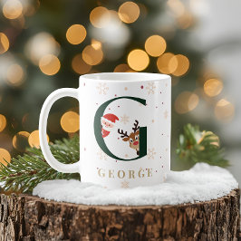 Personlig julmonogram G-mugg Kaffemugg