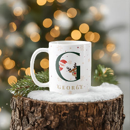 Personlig julmonogram G-mugg Kaffemugg