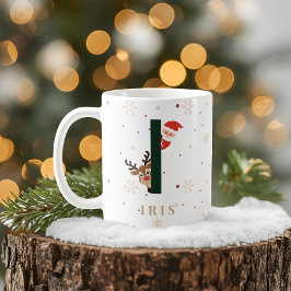 Personlig julmonogram I-mugg Kaffemugg