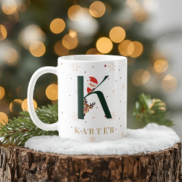 Personlig julmonogram K-mugg Kaffemugg