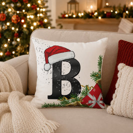 Personlig julmonogram kastkudde kudde