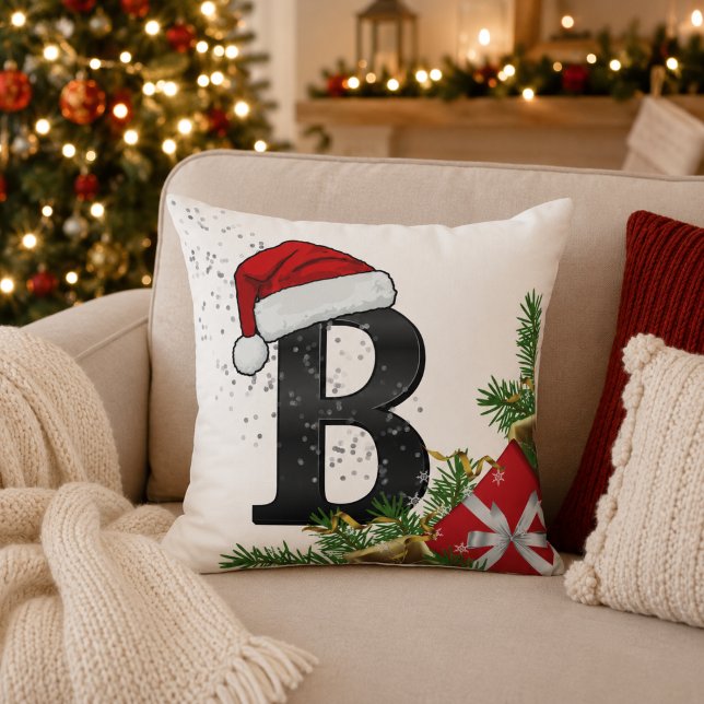 Personlig julmonogram kastkudde kudde (Skapare uppladdad)