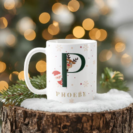 Personlig julmonogram P-mugg Kaffemugg