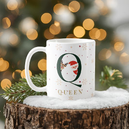 Personlig julmonogram Q-mugg Kaffemugg