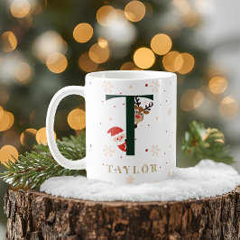 Personlig julmonogram T-mugg Kaffemugg