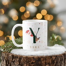 Personlig julmonogram Y-mugg