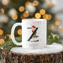 Personlig julmonogram Z-mugg