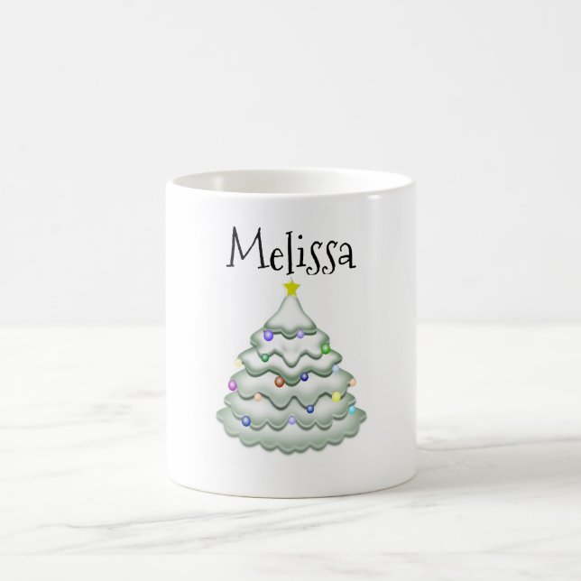 Personlig Julmorfing Mugg/Träd Magisk Mugg (Center)