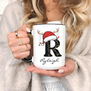 Personlig julmugg för Santa för mamma och pappa Mugg