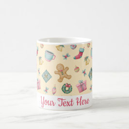 Personlig julmugg i pepparkaksdesign kaffemugg