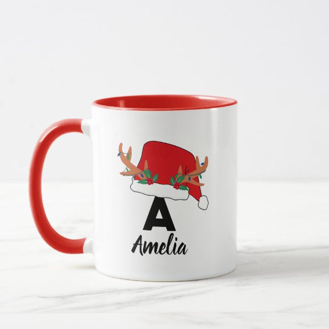 Personlig julnamn mugg (Vänster)