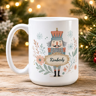 Personlig julnamn nötknäppare kaffemugg