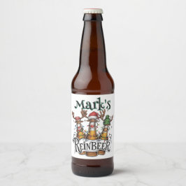Personlig julöl ölflaska etikett
