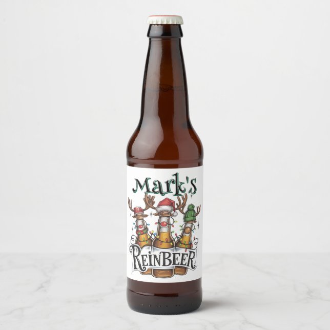 Personlig julöl  ölflaska etikett (Framsida)