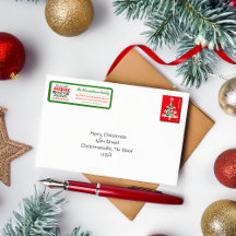 Personlig Julpandas Adressetiketter