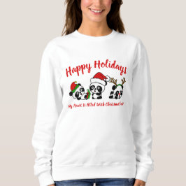 Personlig Julpandas Långärmad T Shirt
