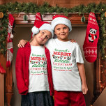 Personlig Julpandor T Shirt<br><div class="desc">Den här Personligen fyller du med Helgdag Cheer. Du kan anpassa de sista två linjerna text på framsidan och all text på baksidan för att säga något annorlunda om du vill,  eller så kan du behålla det som om du beundrar originalet. Glad helg!</div>