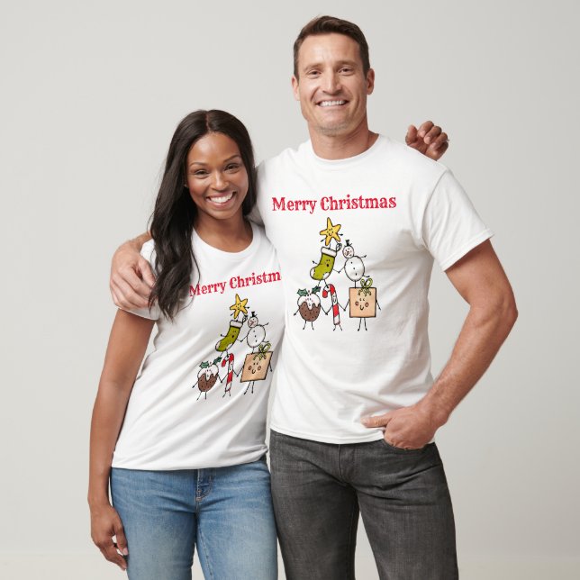 Personlig Julpersonal T Shirt (Unisex)