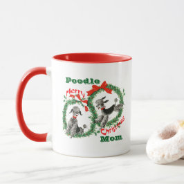 Personlig julpresent för Poodle-hundägare Mugg