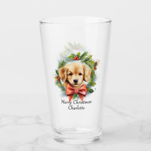 Personlig julpresent med hundnamn glaskopp