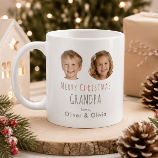 Personlig julpresent till farfar - fotomugg kaffemugg