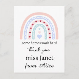 Personlig julpresent till lärare - tack så mycket vykort