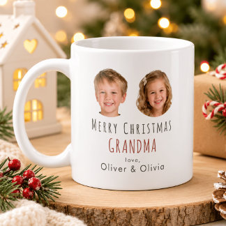 Personlig julpresent till mormor - fotomugg kaffemugg