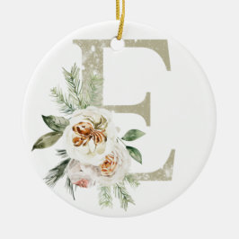 Personlig Julprydnad med initialer Julgransprydnad Keramik