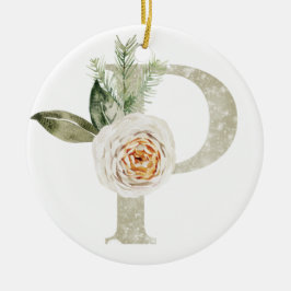 Personlig Julprydnad med initialer Julgransprydnad Keramik