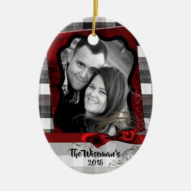 Personlig Julpset Lumber PHOTO Ornament (Framsidan)