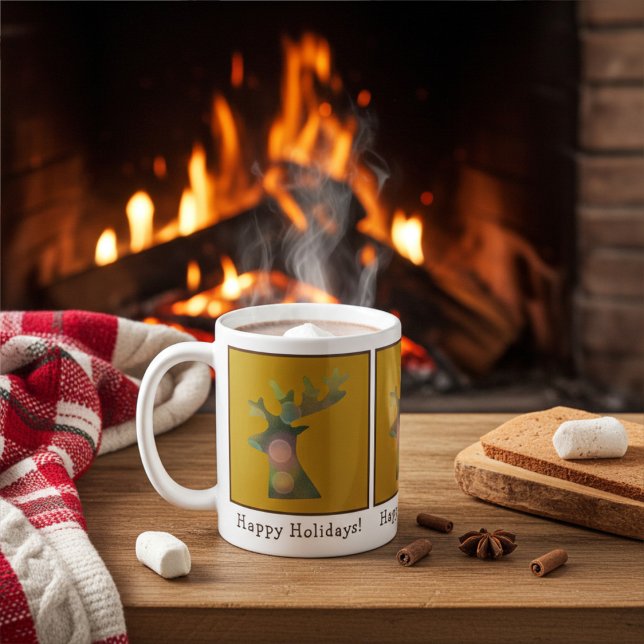 Personlig julrenar, Deep Bronz Guld Kaffemugg (Skapare uppladdad)