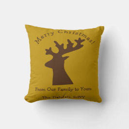 Personlig: Julrenchef Bronze Guld Kudde