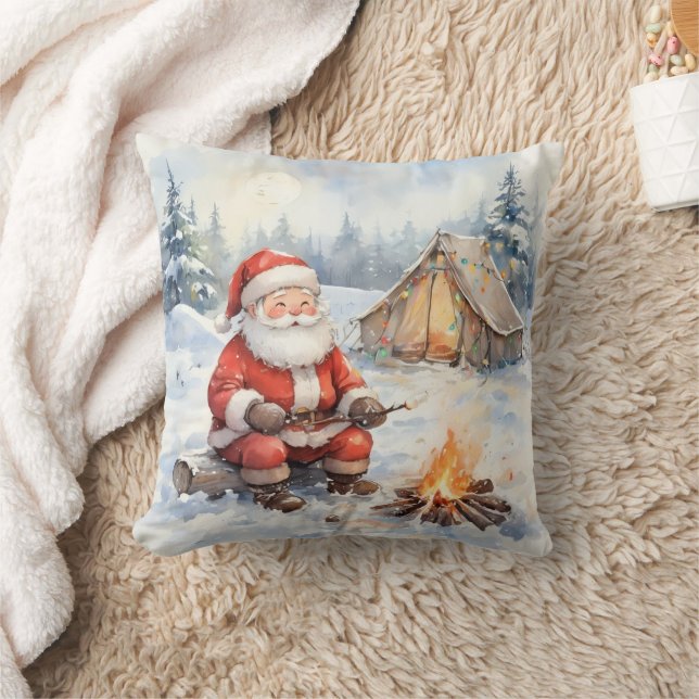 Personlig Julsantens Vintercampingt jul Kudde (Filt)