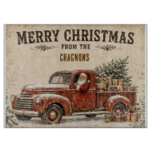 Personlig julskärbräda i vintageutförande