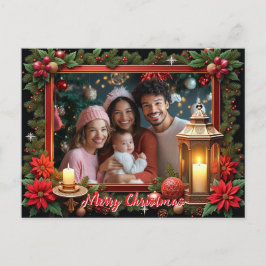 Personlig julskötsel med eget foto helg vykort