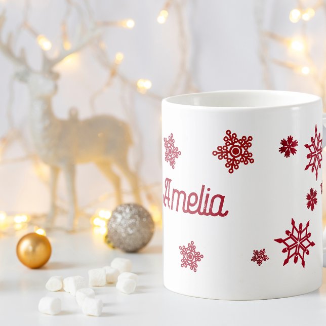 Personlig julsnöflinga kaffemugg (Skapare uppladdad)
