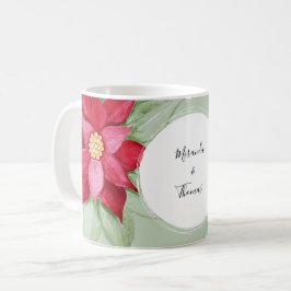 Personlig julstjärna Poinsettia Akvarell Kaffemugg