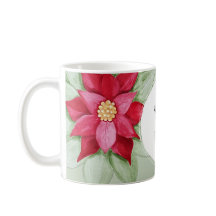 Personlig julstjärna Poinsettia Akvarell